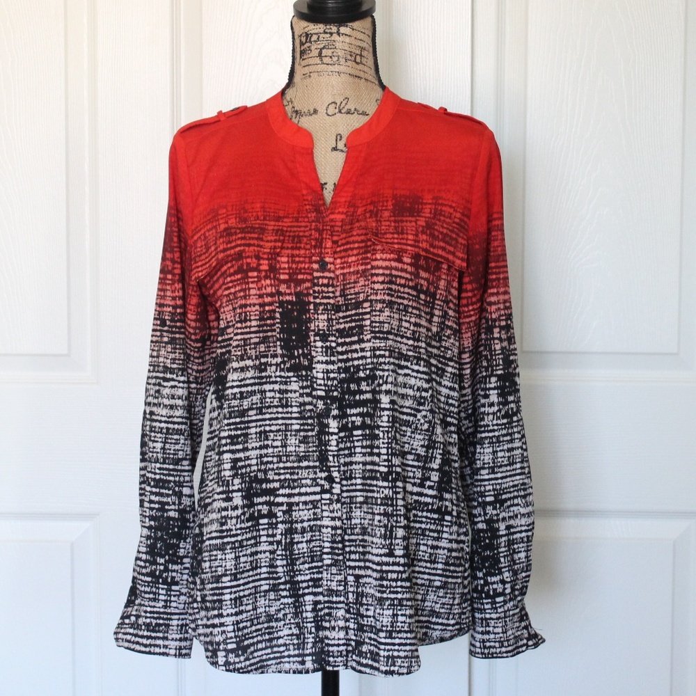 White, Red, Black Stylish Blouse